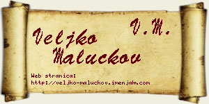 Veljko Maluckov vizit kartica